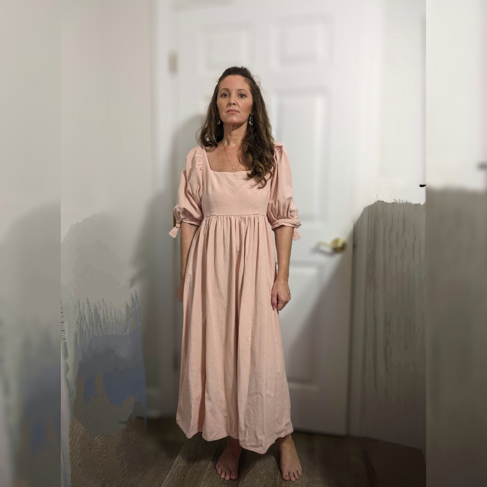 100 percent Linen Cottage Core Dress